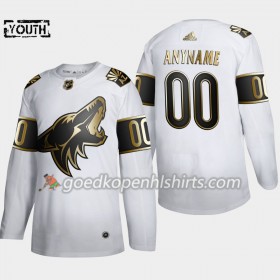 Arizona Coyotes Custom Adidas 2019-2020 Golden Edition Wit Authentic Shirt - Kinderen